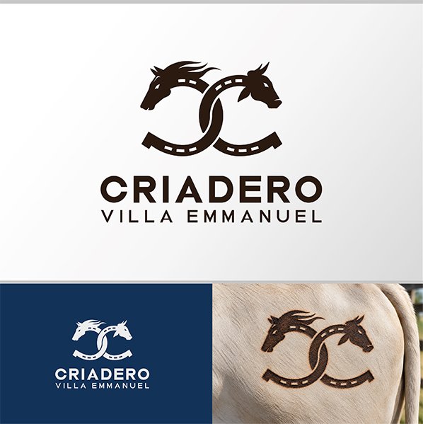 Diseño de Logo Criadero Villa Emmanuel, compra y venta de ganado y caballos