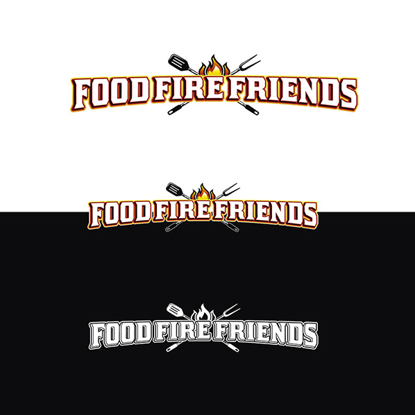 Diseño de Logo Food Fire Friends