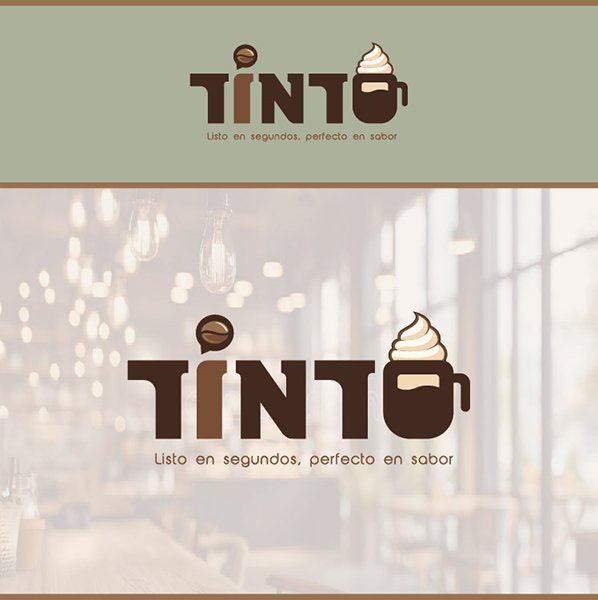 Logo Café y Helado, Marca TINTO