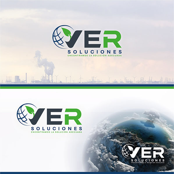Diseño de Logo Soluciones para Reducir la Huella de Contaminación Ambiental